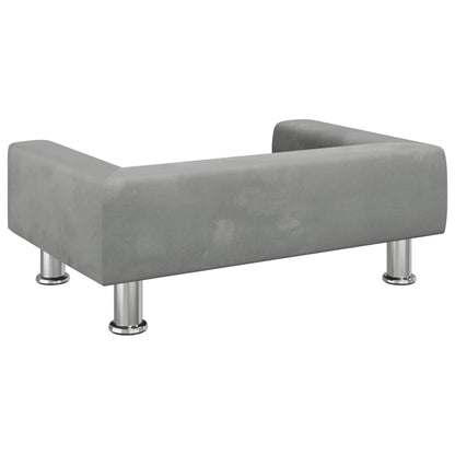 Kindersofa Hellgrau 70x45x26,5 cm Samt