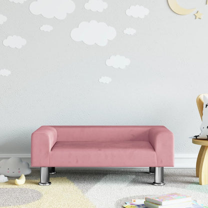 Kindersofa Rosa 70x45x26,5 cm Samt