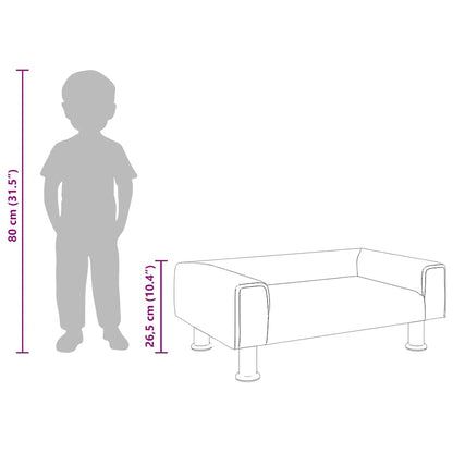 Kindersofa Creme 70x45x26,5 cm Samt