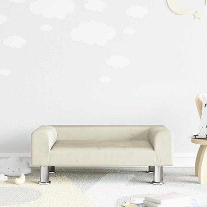 Kindersofa Creme 70x45x26,5 cm Samt