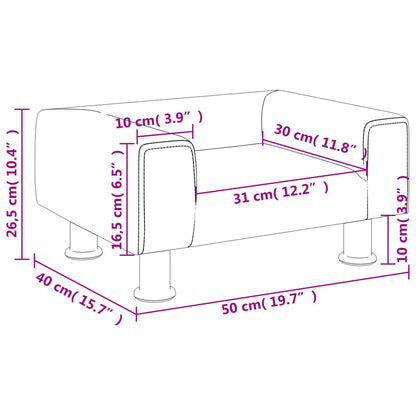 Kindersofa Blau 50x40x26,5 cm Samt