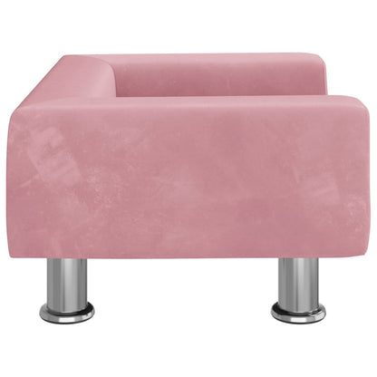 Kindersofa Rosa 50x40x26,5 cm Samt