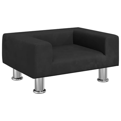 Kindersofa Schwarz 50x40x26,5 cm Samt