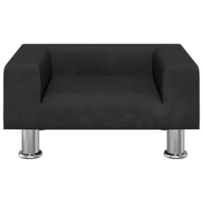 Kindersofa Schwarz 50x40x26,5 cm Samt