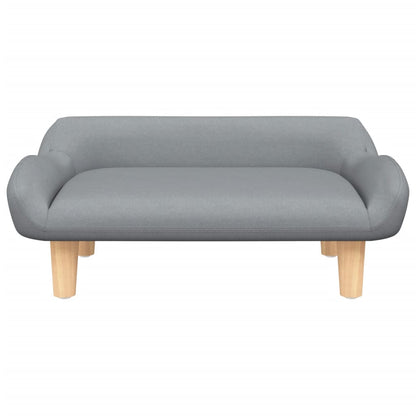 Kindersofa Hellgrau 70x40x24 cm Stoff