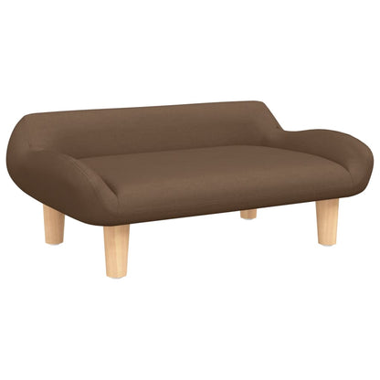 Kindersofa Braun 70x40x24 cm Stoff