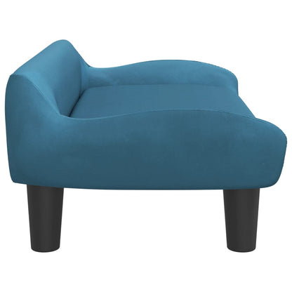 Kindersofa Blau 70x40x24 cm Samt