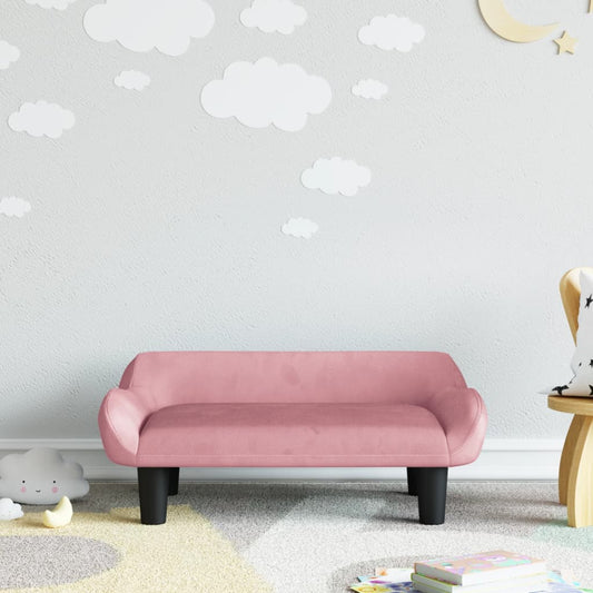 Kindersofa Rosa 70x40x24 cm Samt