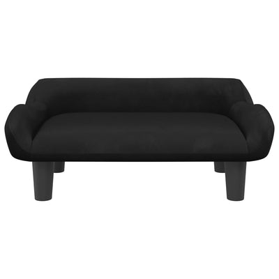 Kindersofa Schwarz 70x40x24 cm Samt