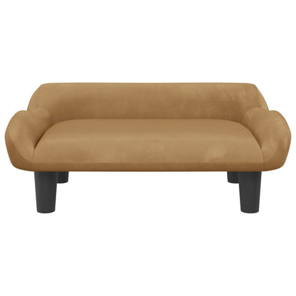 Kindersofa Braun 70x40x24 cm Samt