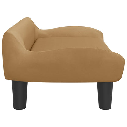 Kindersofa Braun 70x40x24 cm Samt