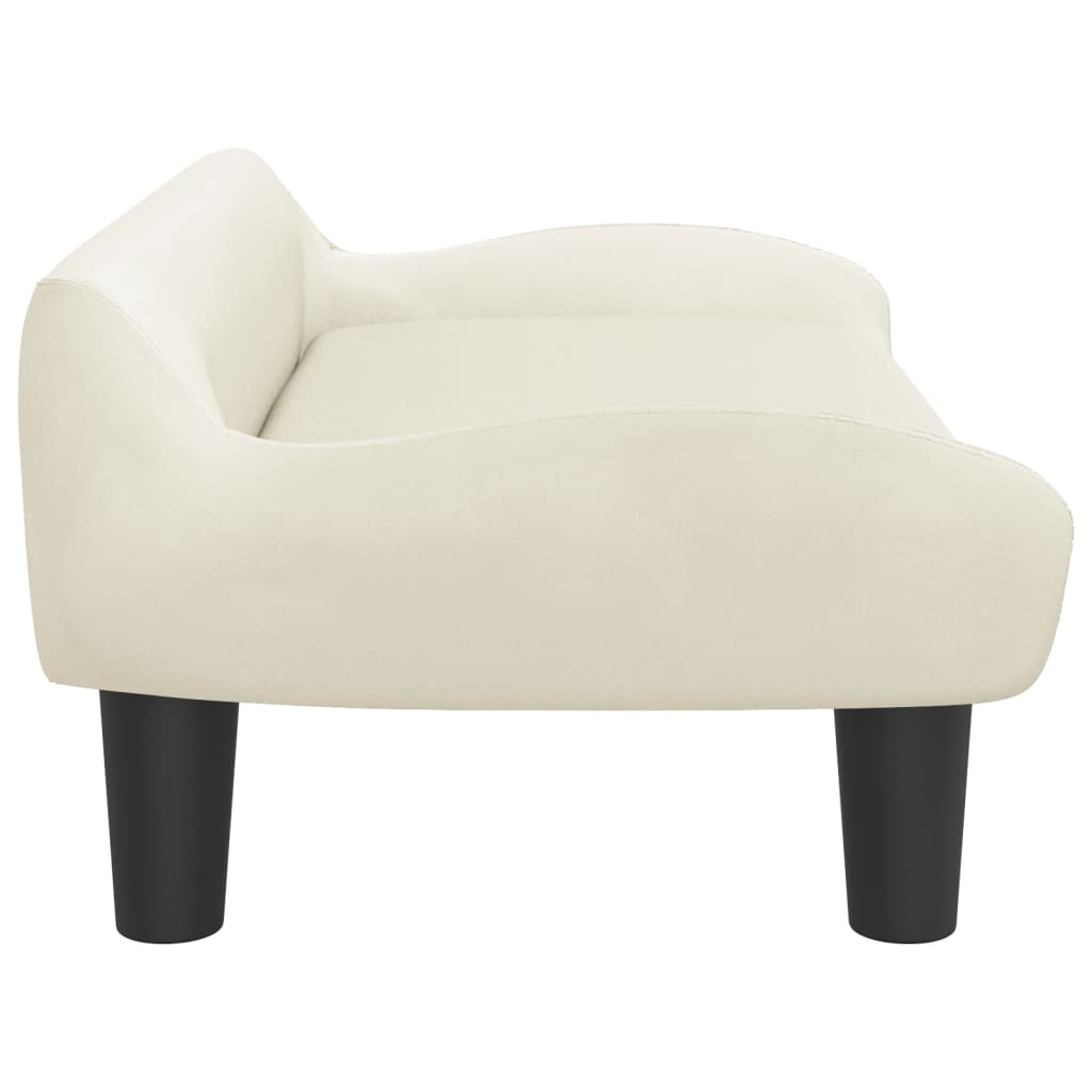 Kindersofa Creme 70x40x24 cm Samt