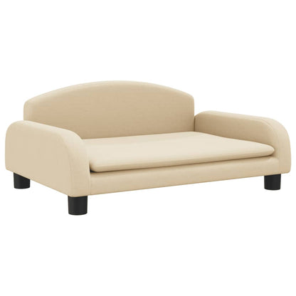 Kindersofa Creme 70x45x30 cm Stoff