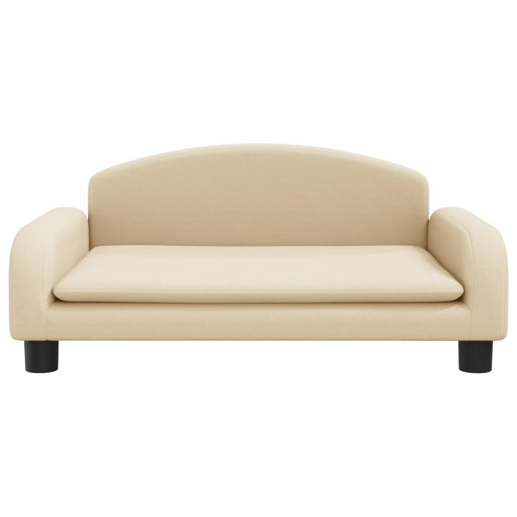 Kindersofa Creme 70x45x30 cm Stoff