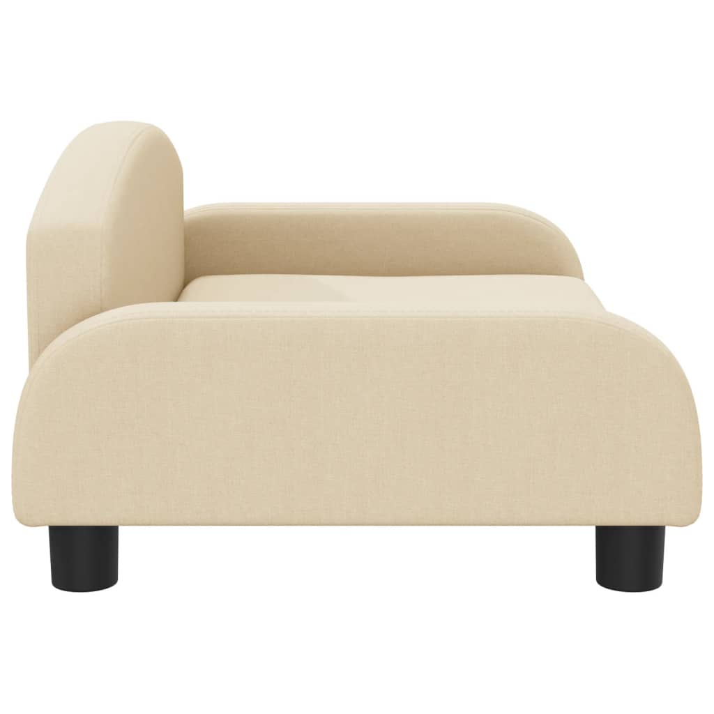 Kindersofa Creme 70x45x30 cm Stoff