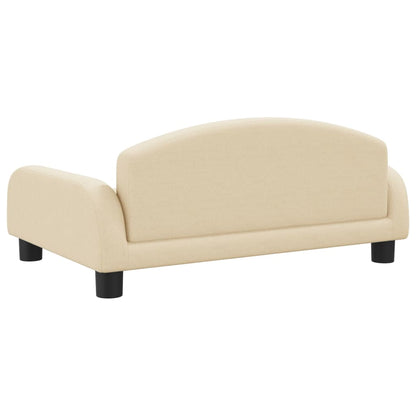 Kindersofa Creme 70x45x30 cm Stoff