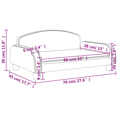 Kindersofa Creme 70x45x30 cm Stoff