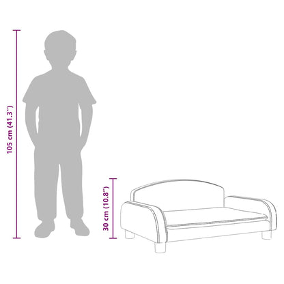 Kindersofa Braun 70x45x30 cm Stoff