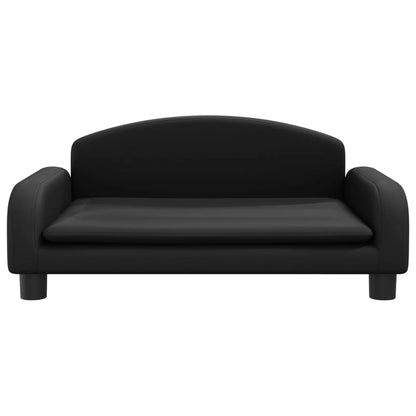 Kindersofa Schwarz 70x45x30 cm Kunstleder