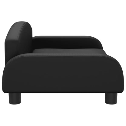 Kindersofa Schwarz 70x45x30 cm Kunstleder