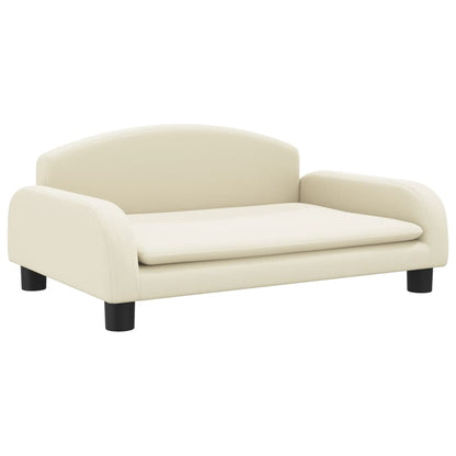 Kindersofa Creme 70x45x30 cm Kunstleder