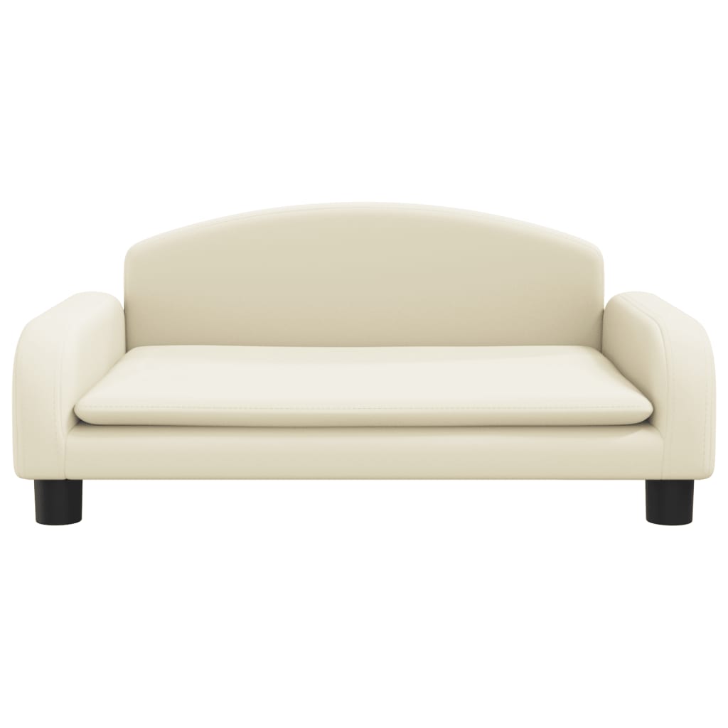 Kindersofa Creme 70x45x30 cm Kunstleder