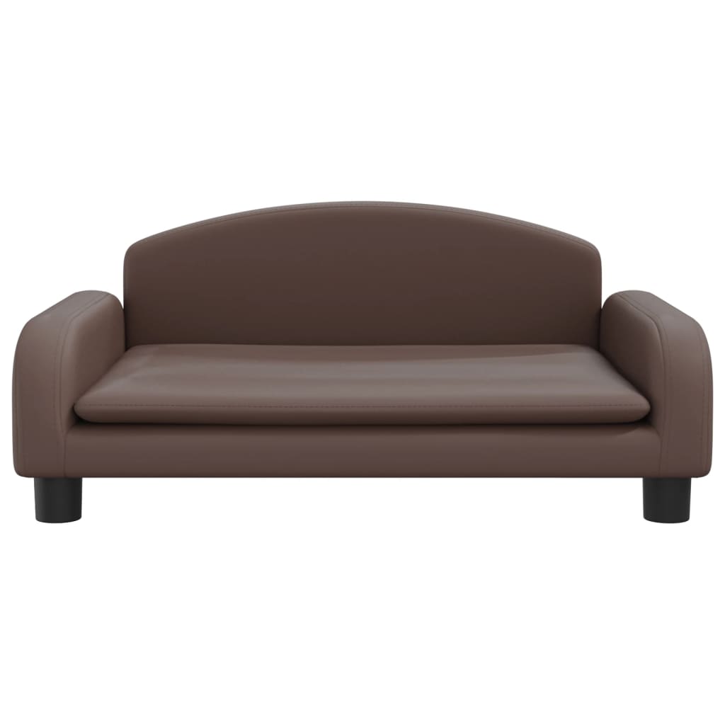 Kindersofa Braun 70x45x30 cm Kunstleder