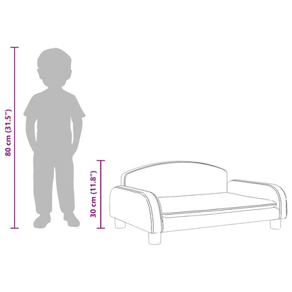 Kindersofa Braun 70x45x30 cm Kunstleder