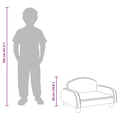 Kindersofa Creme 50x40x30 cm Stoff