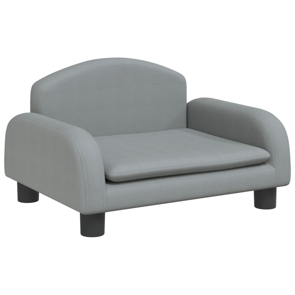 Kindersofa Hellgrau 50x40x30 cm Stoff