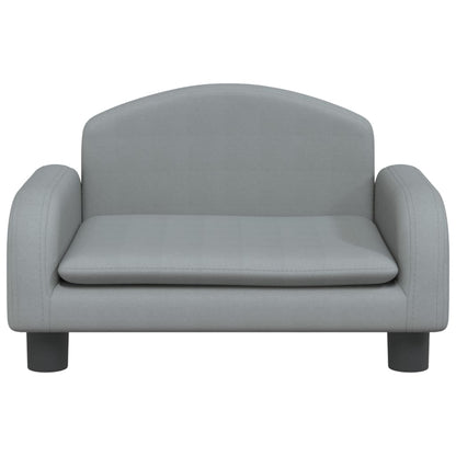 Kindersofa Hellgrau 50x40x30 cm Stoff