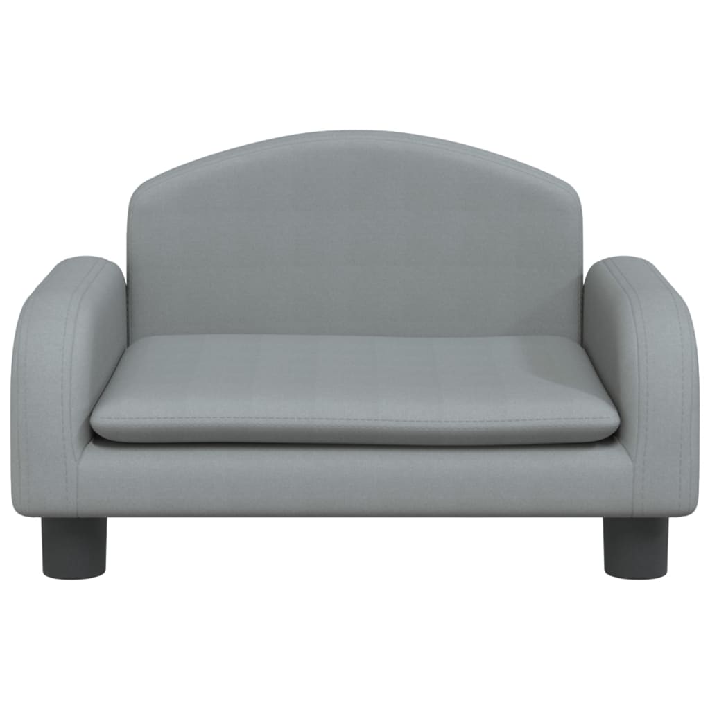 Kindersofa Hellgrau 50x40x30 cm Stoff