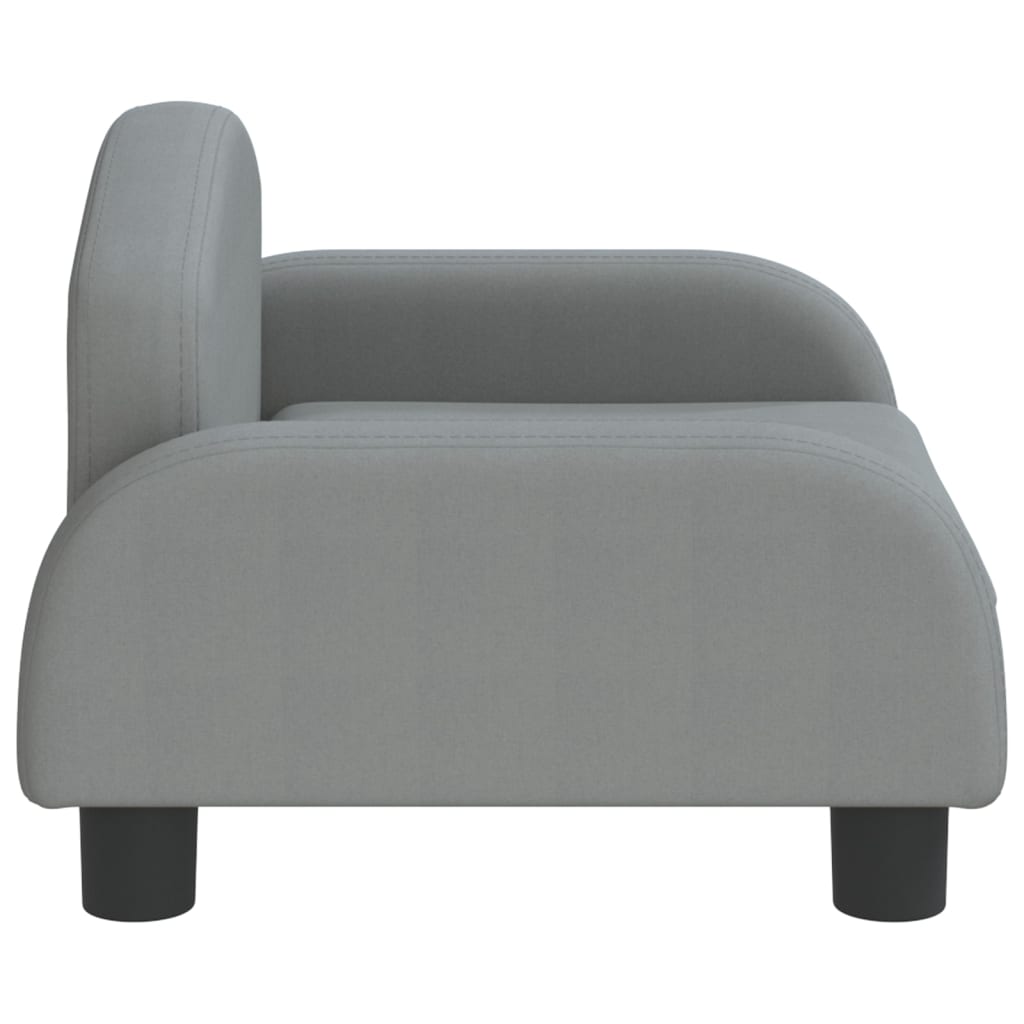 Kindersofa Hellgrau 50x40x30 cm Stoff