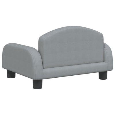 Kindersofa Hellgrau 50x40x30 cm Stoff