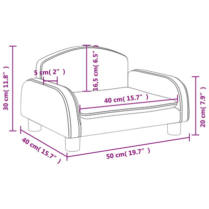 Kindersofa Dunkelgrau 50x40x30 cm Stoff