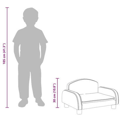 Kindersofa Dunkelgrau 50x40x30 cm Stoff