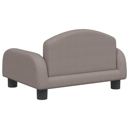 Kindersofa Taupe 50x40x30 cm Stoff