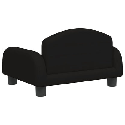 Kindersofa Schwarz 50x40x30 cm Stoff