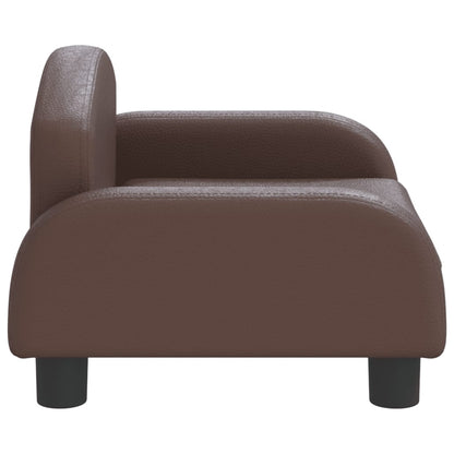 Kindersofa Braun 50x40x30 cm Kunstleder