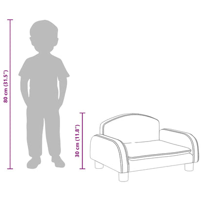 Kindersofa Braun 50x40x30 cm Kunstleder