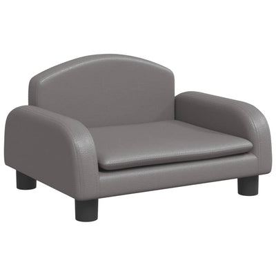 Kindersofa Grau 50x40x30 cm Kunstleder