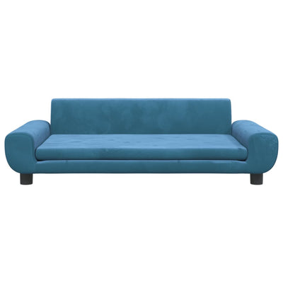 Kindersofa Blau 100x54x33 cm Samt