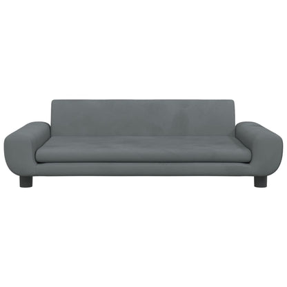 Kindersofa Dunkelgrau 100x54x33 cm Samt