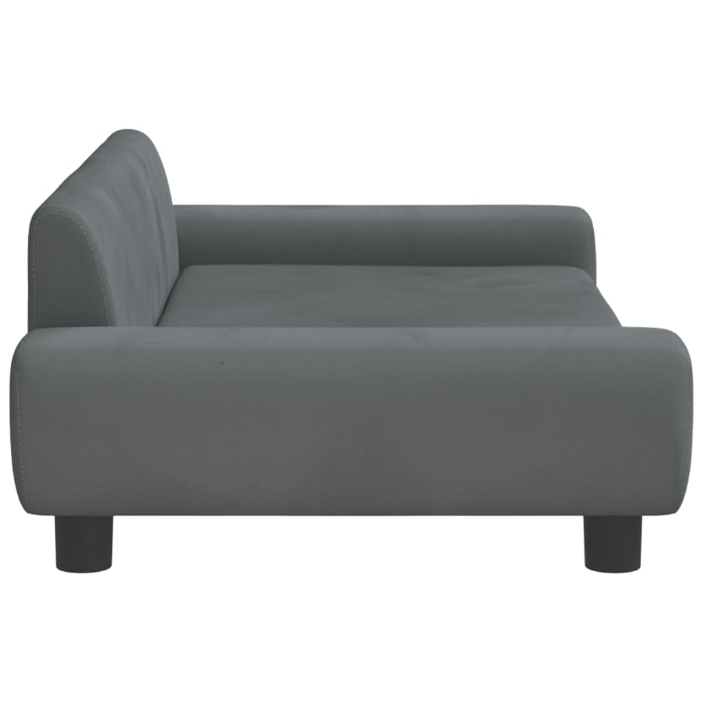 Kindersofa Dunkelgrau 100x54x33 cm Samt