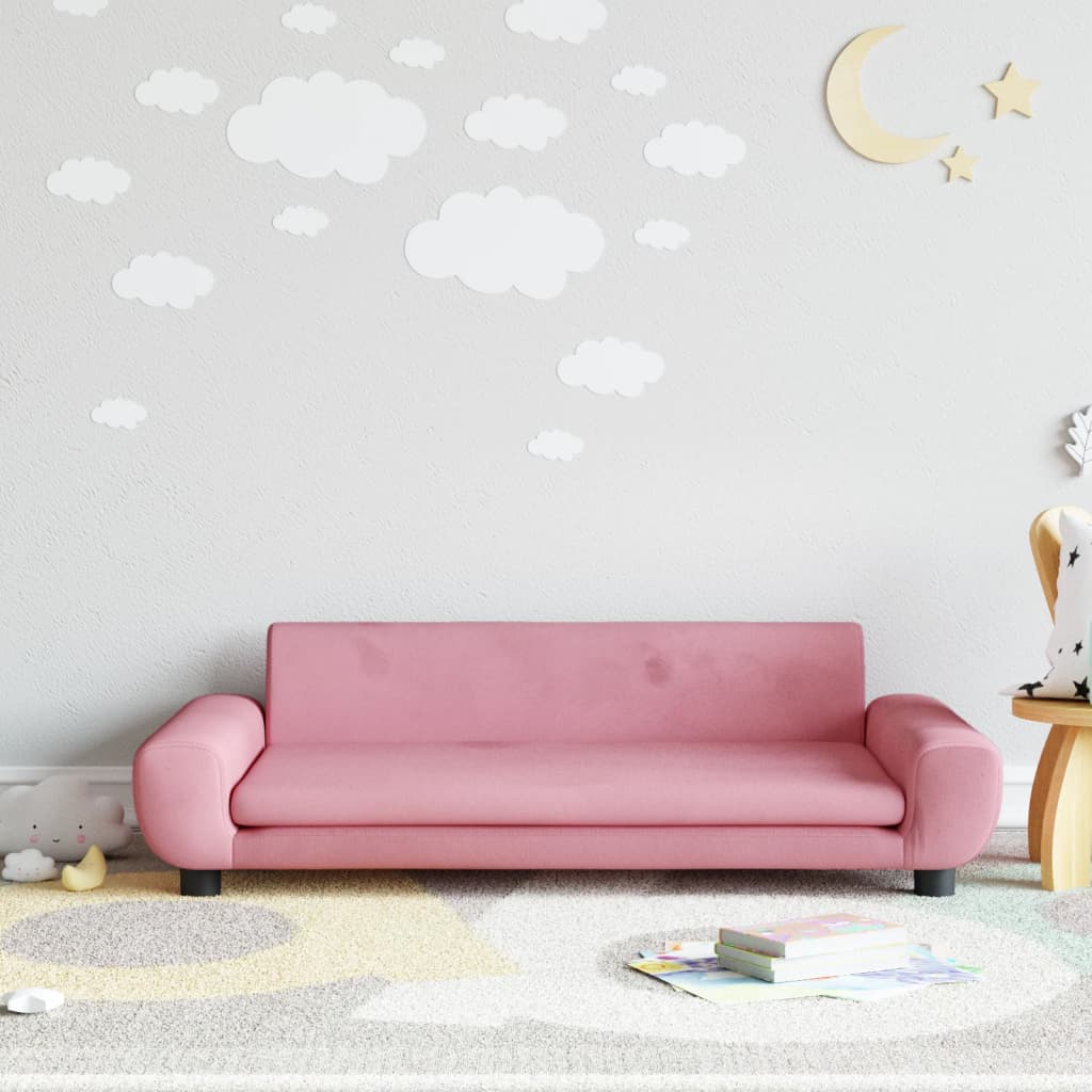 Kindersofa Rosa 100x54x33 cm Samt