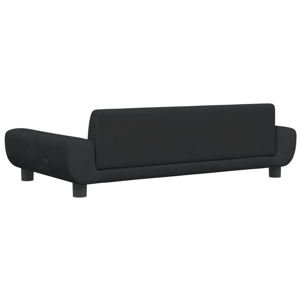 Kindersofa Schwarz 100x54x33 cm Samt