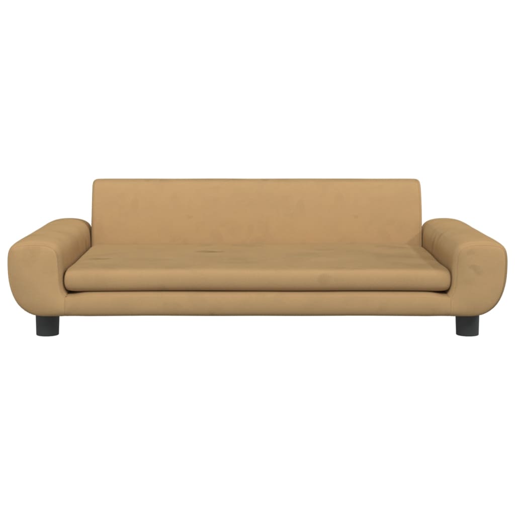 Kindersofa Braun 100x54x33 cm Samt