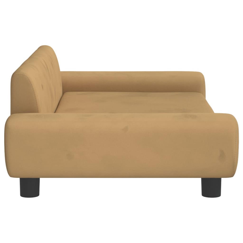 Kindersofa Braun 100x54x33 cm Samt