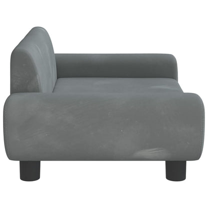 Kindersofa Dunkelgrau 70x45x33 cm Samt