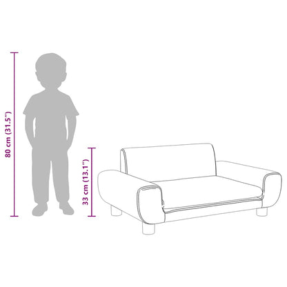 Kindersofa Dunkelgrau 70x45x33 cm Samt